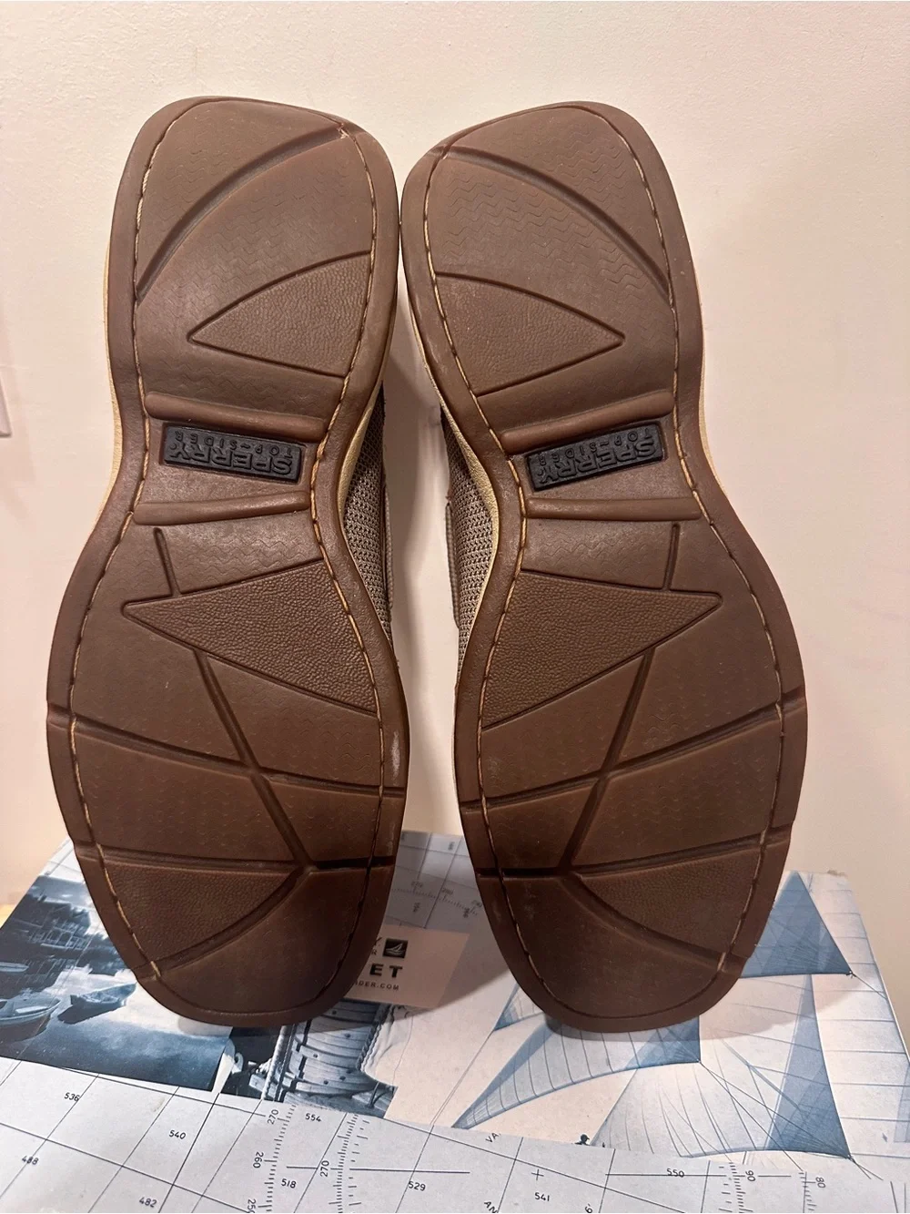 Sperry Men's Tan Leather Boat Shoes 10M